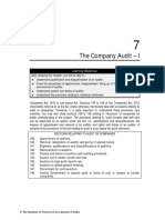 The Company Audit - I: Learning Objectives