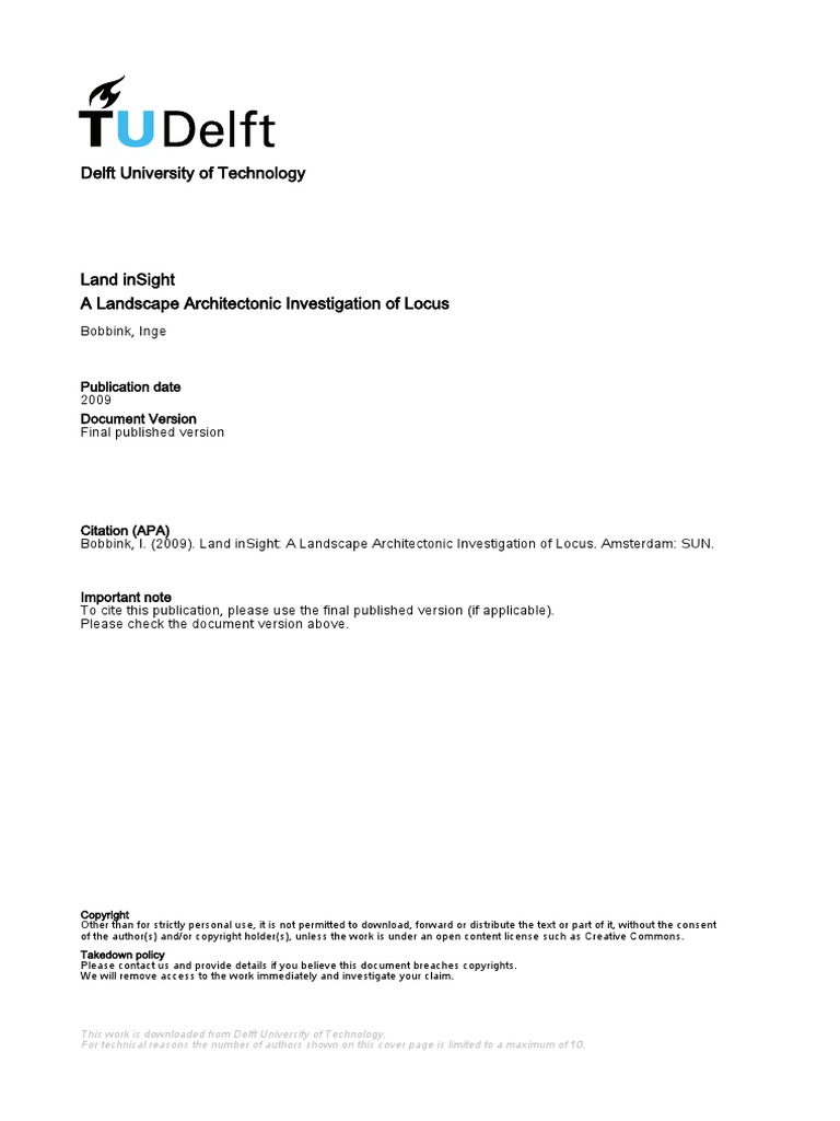 Land Insight 2016 I.Bobbink PDF | PDF | Dune | Landscape