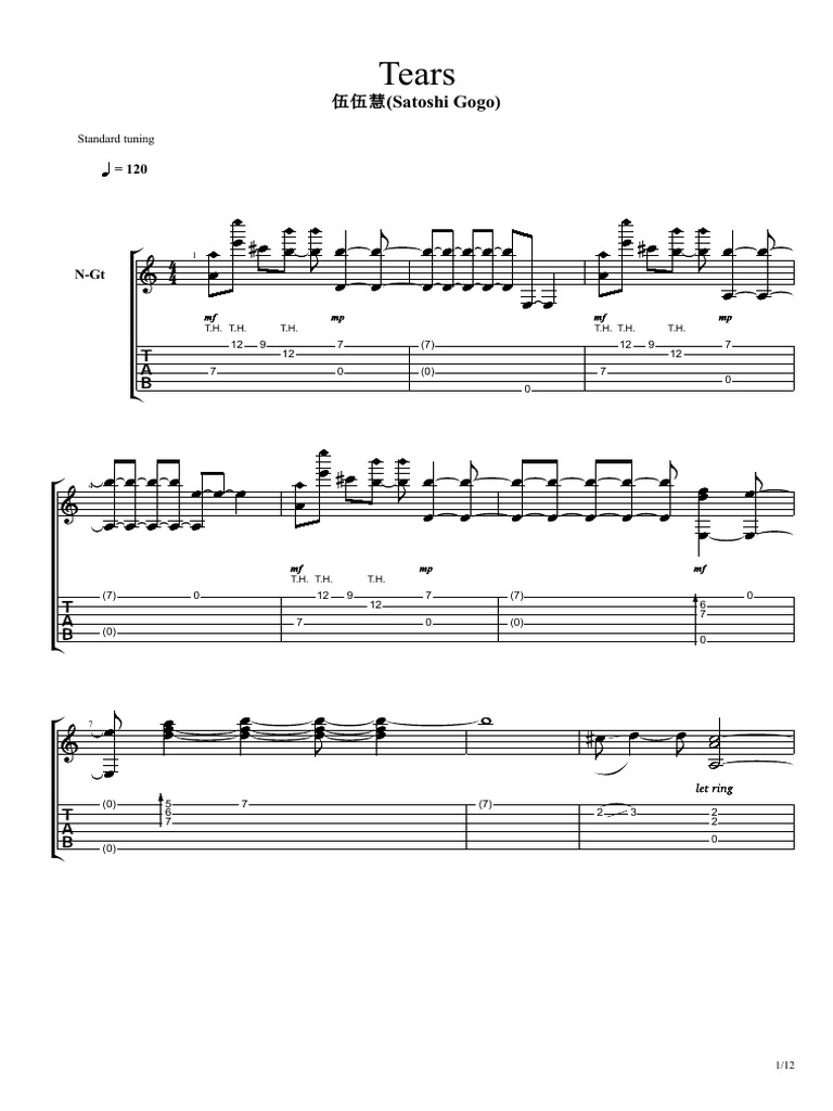 Tears Satoshi Gogo PDF | PDF