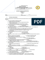 Calbayog City National High School: Second Quarter Examination Mapeh 10 Set A