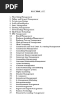 Elective List: 20. Counselling Management