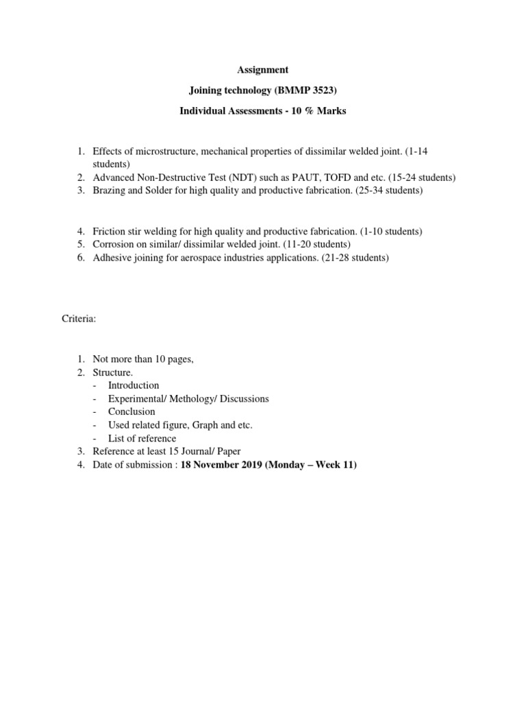 BMMP 3523 Assignment Guidelines | PDF