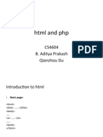 HTML and PHP