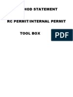 Method Statement RC Permit/Internal Permit Tool Box