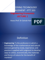 PTT 333 Lecture 01 Eng Economics