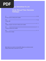 Handy Manual Pulse Generator Catalogue: Tokyo Sokuteikizai Co.,Ltd