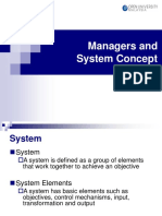 Topic 2: Managers and System Concept