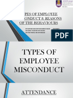Types of Employee Misconduct & Reasons of The Behaviours