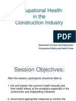 Occupational Health in The Construction Industry