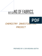 Dyeing of Fabrics. An Investigatory Proj