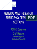 General Anesthesia For C S Final 1 PDF