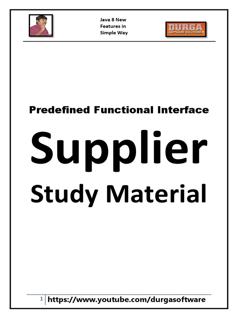 6.supplier Study Material 2 PDF | PDF | Subroutine | Method (Computer ...