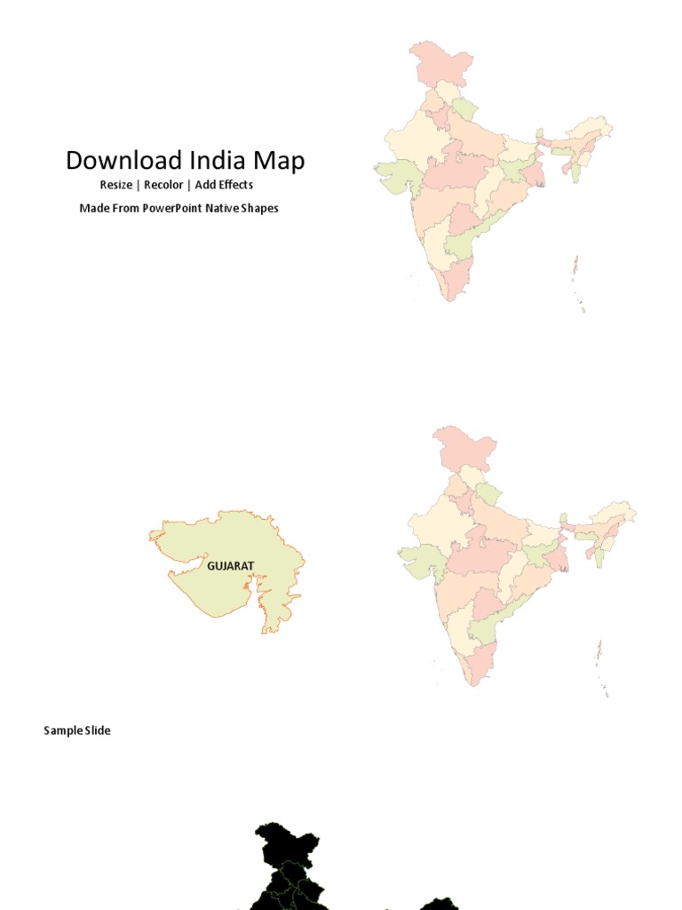Download Editable India Map Template | PDF