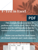 F Test Excel