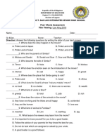 Gov. Felicisimo T. San Luis Integrated Senior High School Post-Movie Assessment