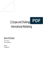 Scope & Challenge of Int'l Marketing