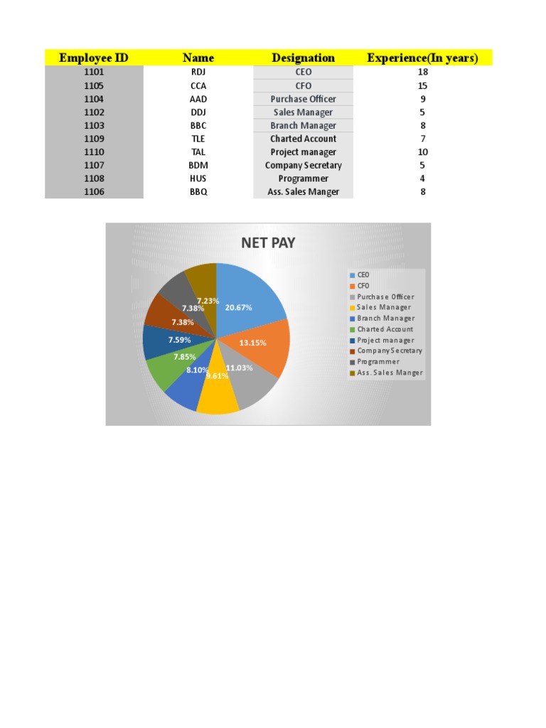 Employee Salary and Designation Data | PDF | Business
