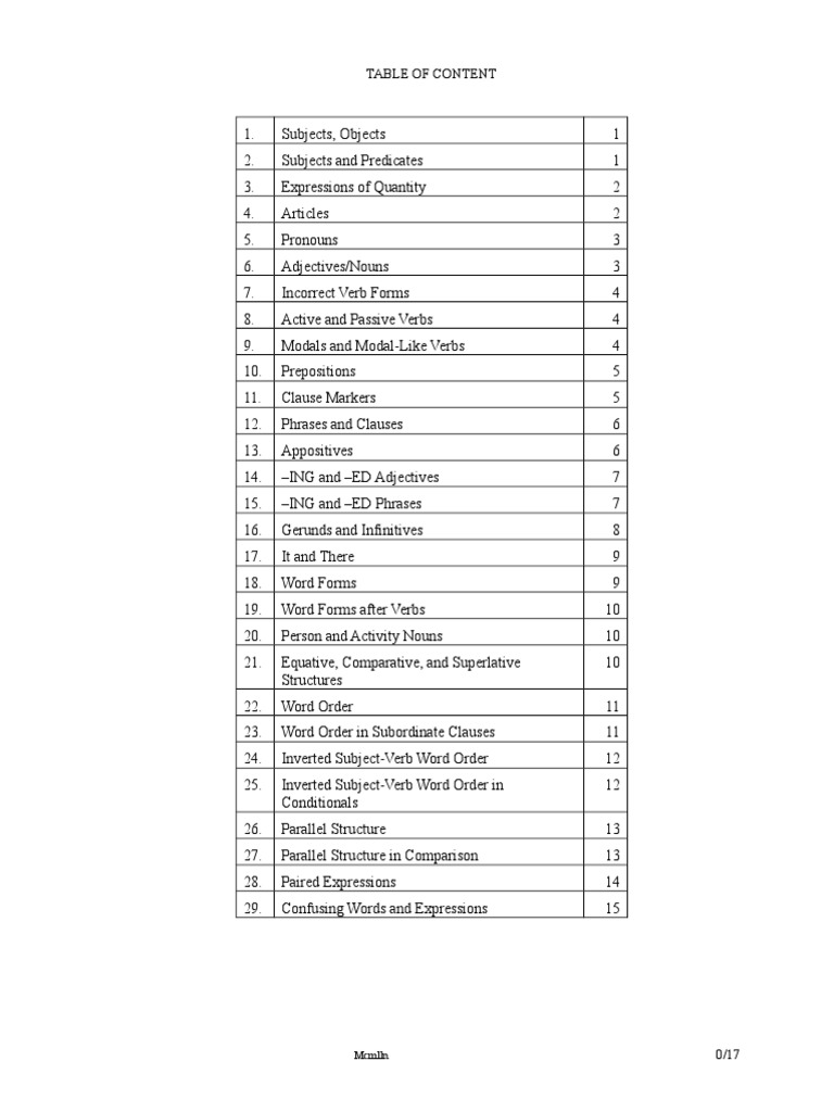 Structure Drills PDF Clause Object (Grammar)
