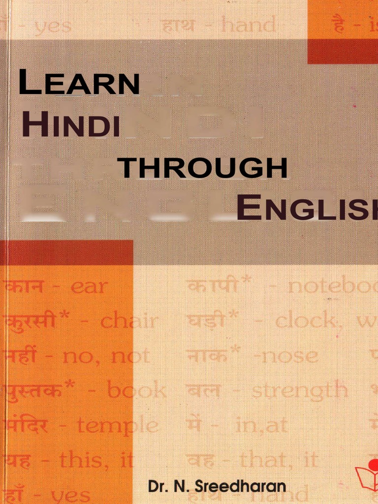 N Sreedharan Learn Hindi Through English Optimizer Grammatical Tense Verb