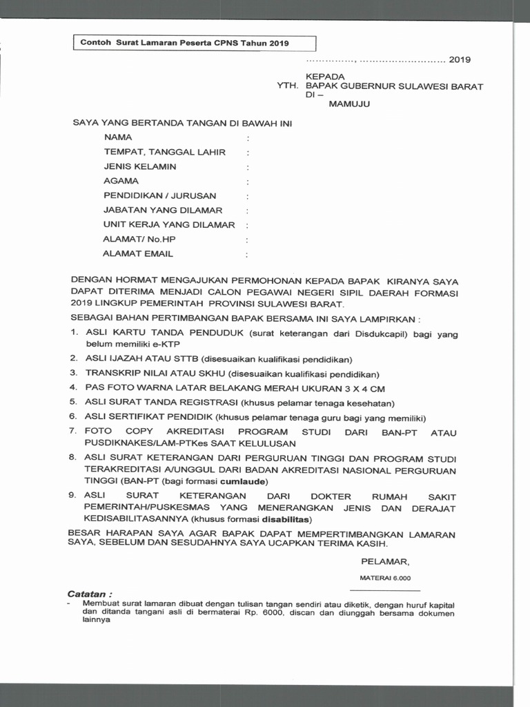 Download 97+ Contoh Surat Surat Lamaran Kerja Pakai Materai Gratis Terbaru