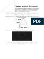 How to Build a Paper Geodesic Dome Model