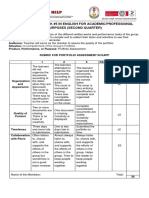 Rubric Portfolio