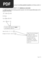 Updated Quadratic INVESTIGATION