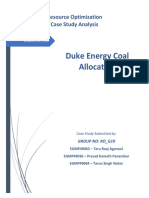 Duke Energy Coal Allocation: Resource Optimization Case Study Analysis