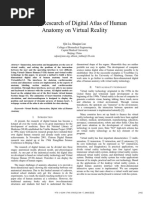 Primary Research of Digital Atlas of Human Anatomy On Virtual Reality