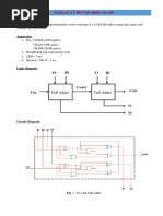 Study of A 2-Bit Full Adder Circuit: Validate The Truth Table
