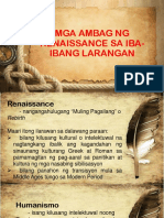 Mga Ambag NG Renaissance Sa Iba-Ibang Larangan