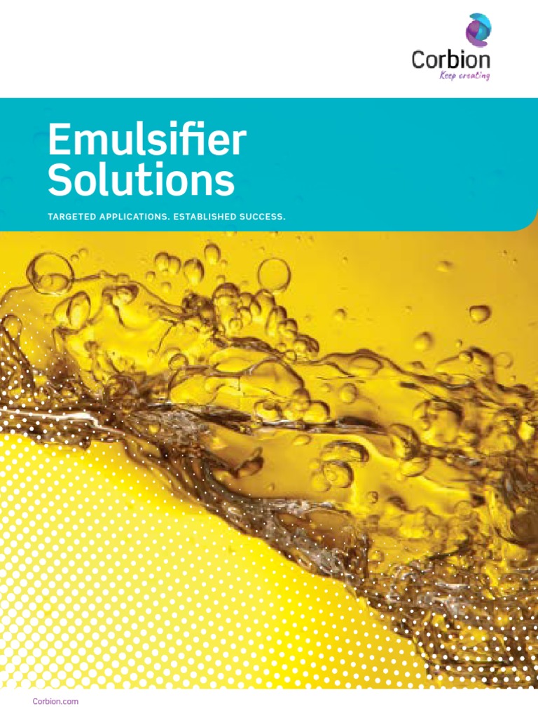 Emulsifier Solutions Targeted Applications. Established Success PDF