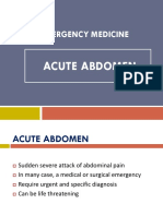 Emergency Medicine: Acute Abdomen