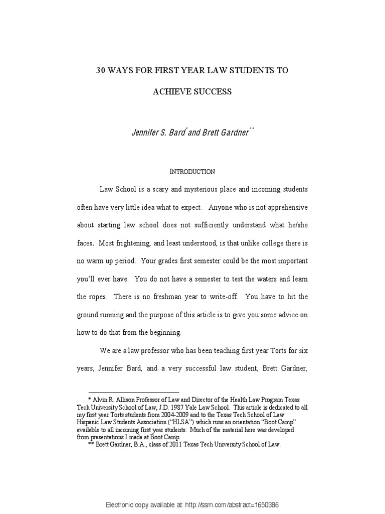 30 Tips For Success in Law School | PDF | Multiple Choice | Test ...