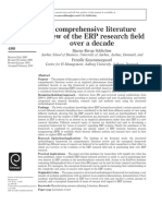 A Comprehensive Literature Review of The ERP Research Field Over A Decade