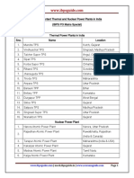 List of Important Thermal and Nuclear Power Plants in India (IBPS PO Mains Special) PDF