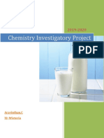 Chemistry Investigatory Project: Aravinthan.C XI-Wisteria