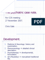 The Psychiatric Case Note