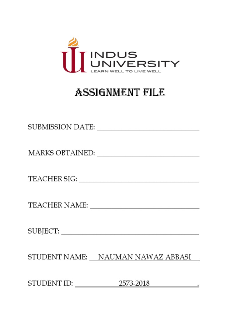 ASSIGNMENT Title Page | PDF