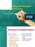 Understanding The Structure of Discussion Essays: Session 5 Unit 2