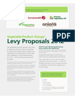 Levy Proposals 2012: Vegetable Product Groups'