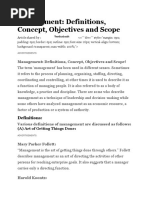 Management: Definitions, Concept, Objectives and Scope!