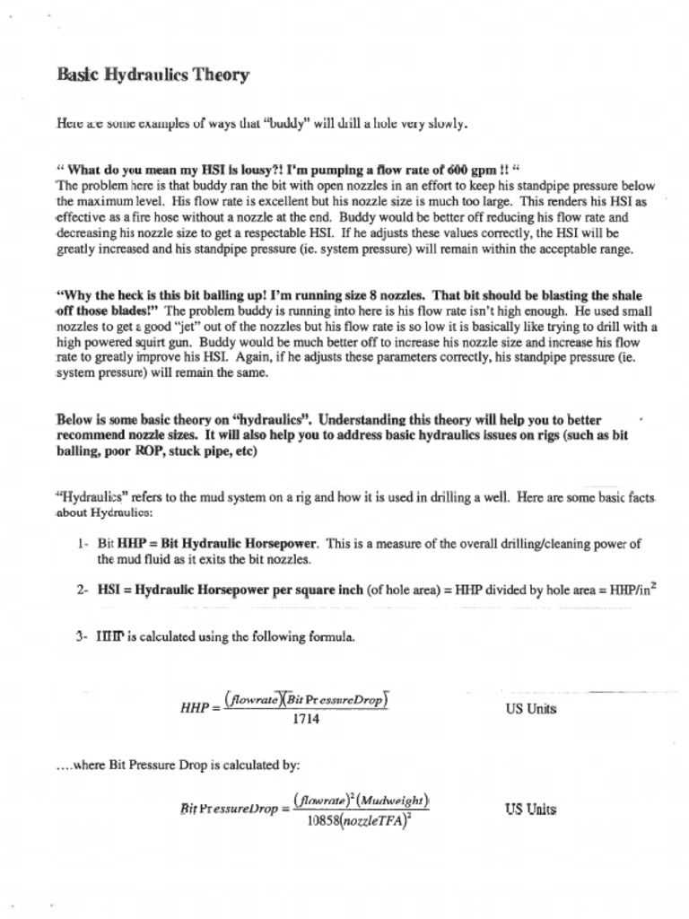 Basic Hydraulics Theory PDF