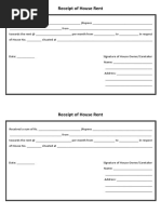 Rent Receipt Format