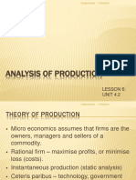 Analysis of Production: Lesson 6: UNIT 4.2