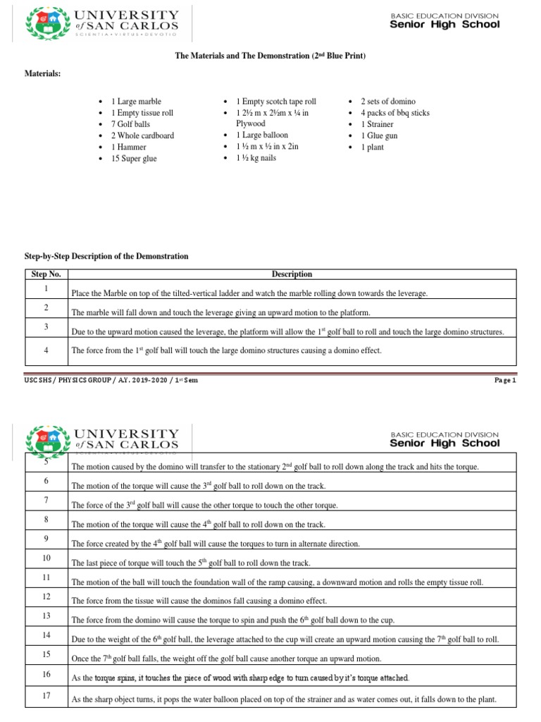 Water A Plant Rube Goldberg Device PDF Force Nature