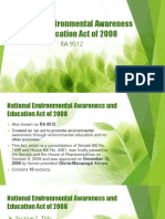 National Environmental Awareness and Education Act of 2008 (RA 9512) 