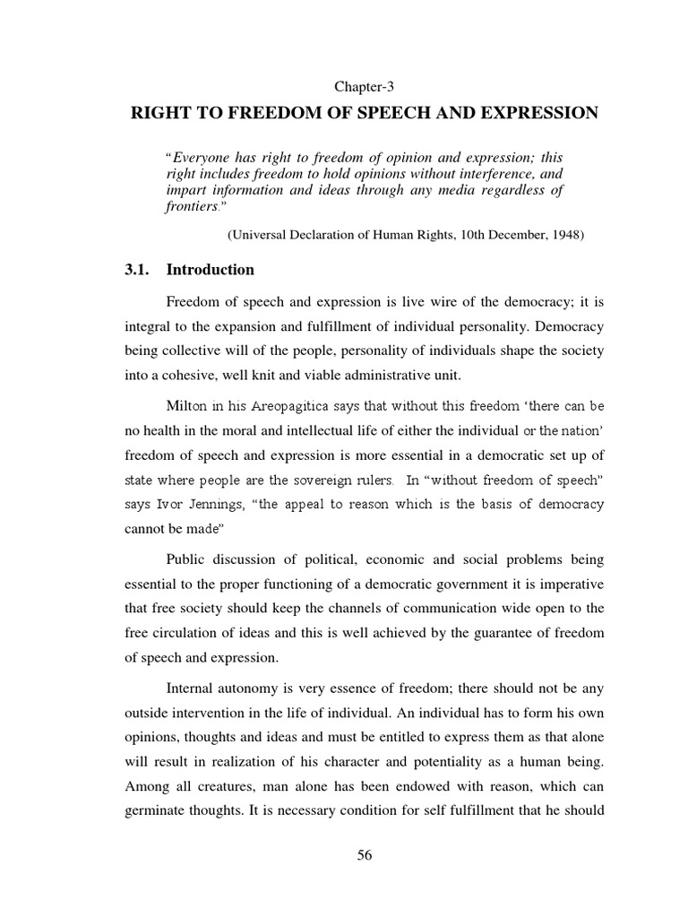 Freedom of Speech | Download Free PDF | Freedom Of Speech | European ...