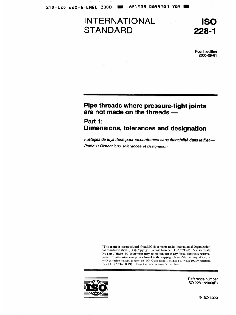 ISO 228 1 4th 2000 PDF | PDF