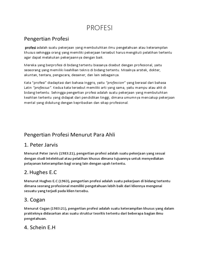 Profes I | PDF | Bisnis